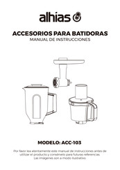 alhias ACC-103 Manual De Instrucciones