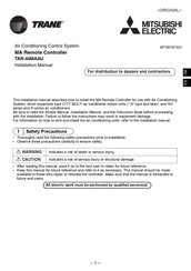 Mitsubishi Electric TRANE TAR-40MAAU Manual De Instalación