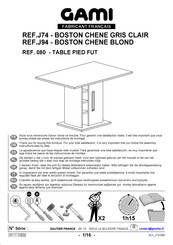 Gami BOSTON J94-080 Instrucciones De Montaje