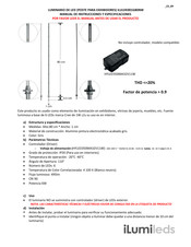 Ilumileds ILULDE001G80NW Manual De Instrucciones Y Especificacion