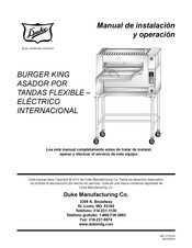 Duke Manufacturing FBB-EO-230CE Manual De Instalación Y Operación