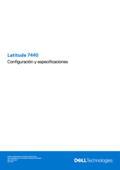 Dell Latitude 7440 Configuración Y Especificaciones