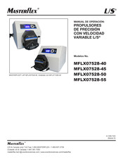 Masterflex L/S MFLX07528-40 Manual De Operación