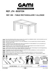 Gami BOSTON J74-090 Instrucciones De Montaje