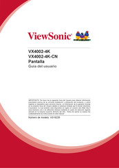 ViewSonic VX4002-4K-CN Guia Del Usuario