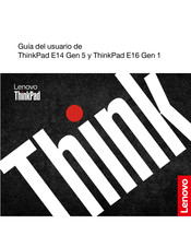 Lenovo ThinkPad E16 Gen 1 Guia Del Usuario