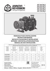 Annovi Reverberi AR 450 MLC Manual De Uso E Instalación