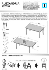 Forte ALEXANDRIA AXDT41 Instrucciones De Montaje