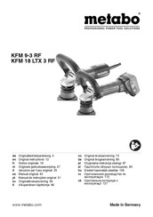 Metabo KFM 9-3 RF Manual Original