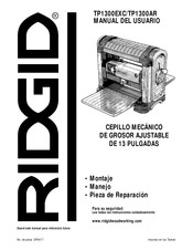 RIDGID TP1300EXC Manual Del Usuario