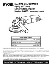 Ryobi AG400 Manual Del Usuario