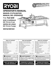 Ryobi WS7221 Manual Del Operador