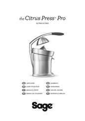 Sage Citrus Press Pro SCP800 Guia Del Usuario