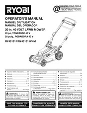 Ryobi RY401011 Manual Del Operador