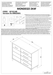 Dedeman MONDEGO 2K4F UP 01140 Instrucciones De Montaje