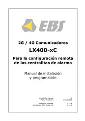 EBS LX400 C Serie Manual De Instalación Y Programación