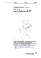 Endress+Hauser Proline Cubemass C 100 Manual De Instrucciones Abreviado