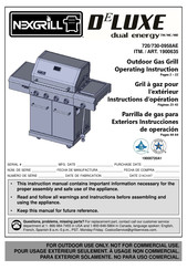 Nexgrill DeLUXE 720-0958AE Instrucciones De Operación