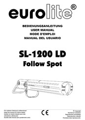 EuroLite SL-1200 LD Follow Spot Manual Del Usuario