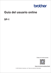 Brother SP-1 Guía Del Usuario Online