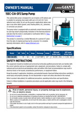 Little Giant 15EC-CIA-SFS Manual Del Propietário