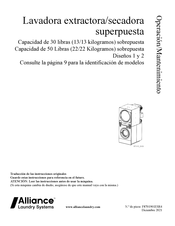 Alliance Laundry Systems HSK050L Traducción De Las Instrucciones Originales