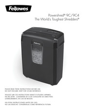 Fellowes Powershred 9C Manual Del Usuario
