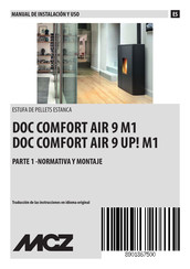 MCZ DOC COMFORT AIR 9 M1 Manual De Instalacion Y Uso