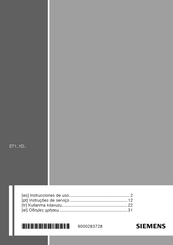 Siemens ET1 YD Serie Instrucciones De Uso