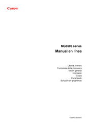 Canon MG3600 Serie Manual En Linea