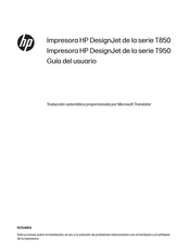 HP DesignJet T850 Serie Guia Del Usuario