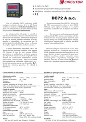 Circutor DC72 A a.c. Guia De Inicio Rapido