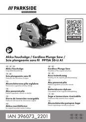 Parkside Performance PPTSA 20-Li A1 Traduccion Del Manual De Instrucciones Originale