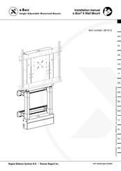 Thomas Regout Height Adjustable Mounts e-Box II Manual De Instalación