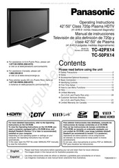 Panasonic Viera TC-50PX14 Manual De Instrucciones