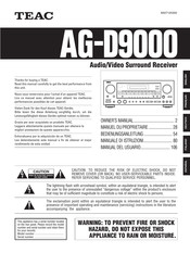 Teac AG-D9000 Manual Del Usuario