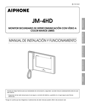 Aiphone JM-4HD Manual De Instalación Y Funcionamiento