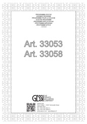 Gessi 33058 Manual Del Usuario