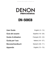 Denon Professional DN-500GB Guia Del Usuario