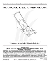 MTD 420 Serie Manual Del Operador