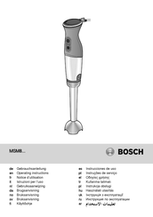 Bosch MSM8 Serie Instrucciones De Uso