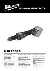 Milwaukee M18 FDGRB Manual Original