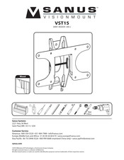 Sanus VisionMount VST15 Instrucciones De Montaje