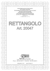 Gessi RETTANGOLO 20047 Instrucciones De Instalación