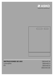 Asko DBI344ID.S Instrucciones De Uso