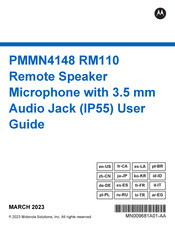 Motorola Solutions RM110 Guia Del Usuario