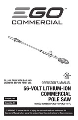 EGO Commercial PSX2510 Manual Del Operador
