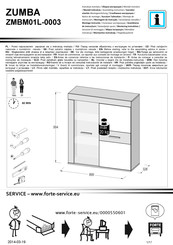 Forte ZUMBA ZMBM01L-0003 Instrucciones De Montaje