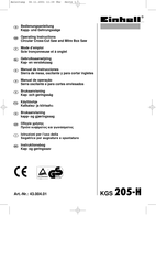 EINHELL KGS 205-H Manual De Instrucciones