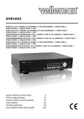 Velleman DVR16H2 Guía Rápida